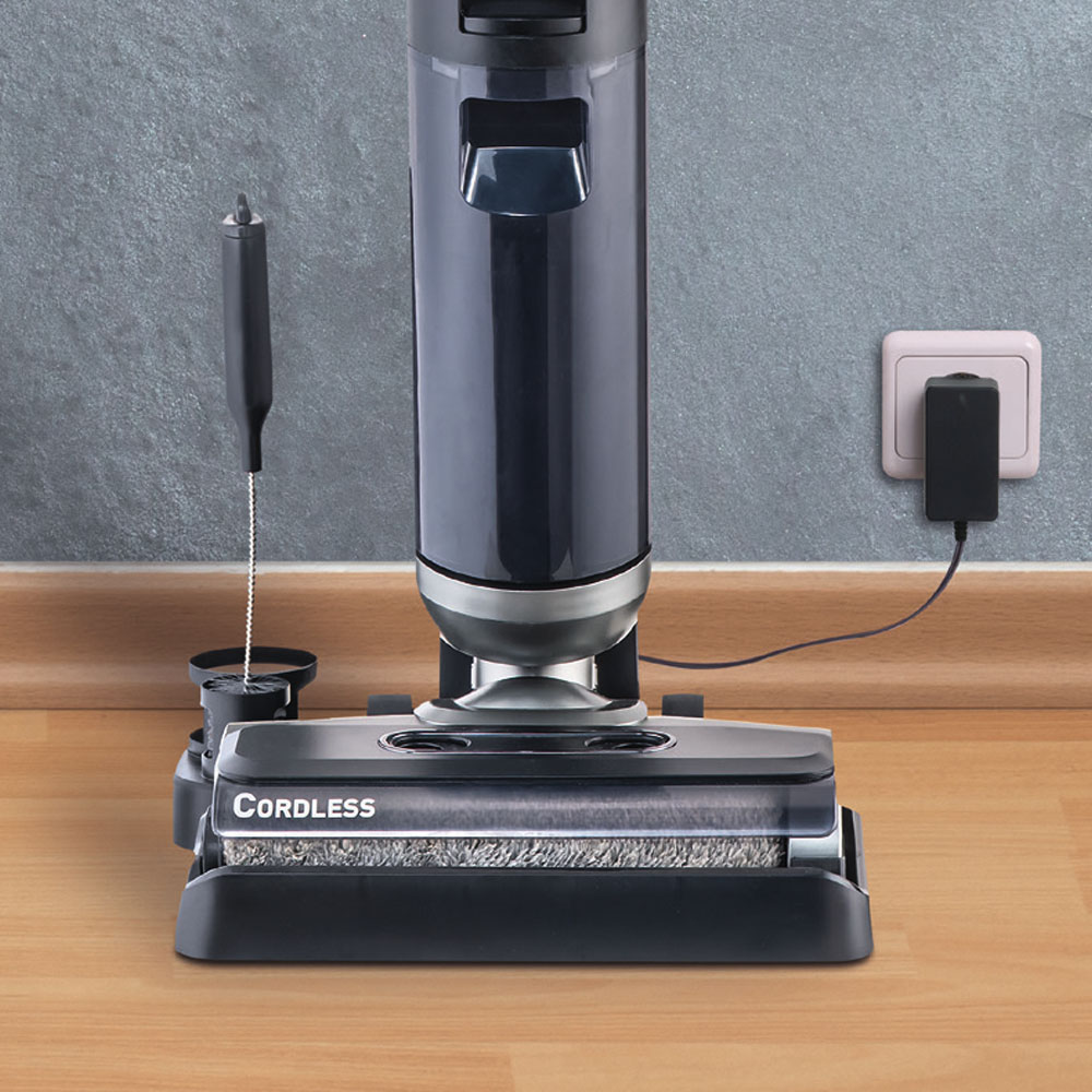 Аккумуляторный пылесос AquaFloorCleaner Cordless, экономия пространства при хранении и быстрая зарядка 